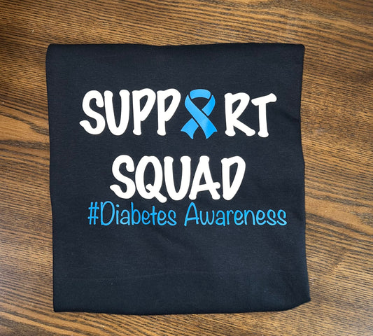 Support Squad #Diabetes Awareness T-Shirt