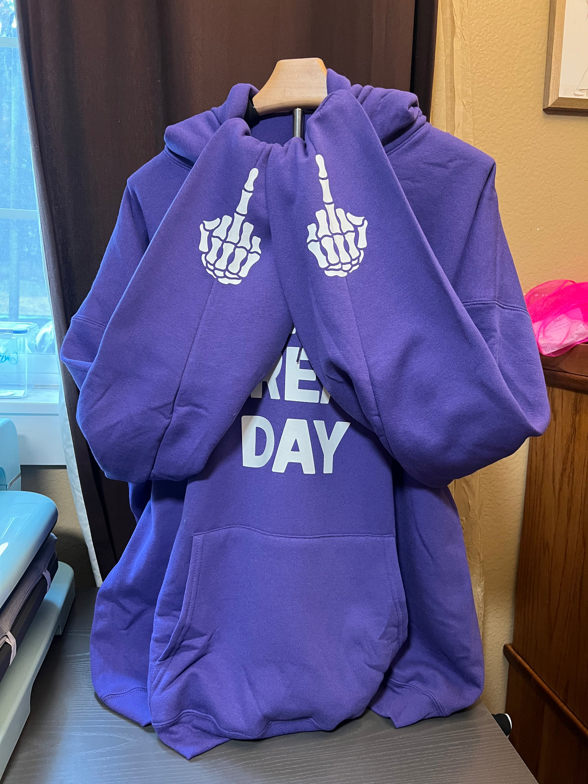 Have a Great Day Hoodie - Purple Back