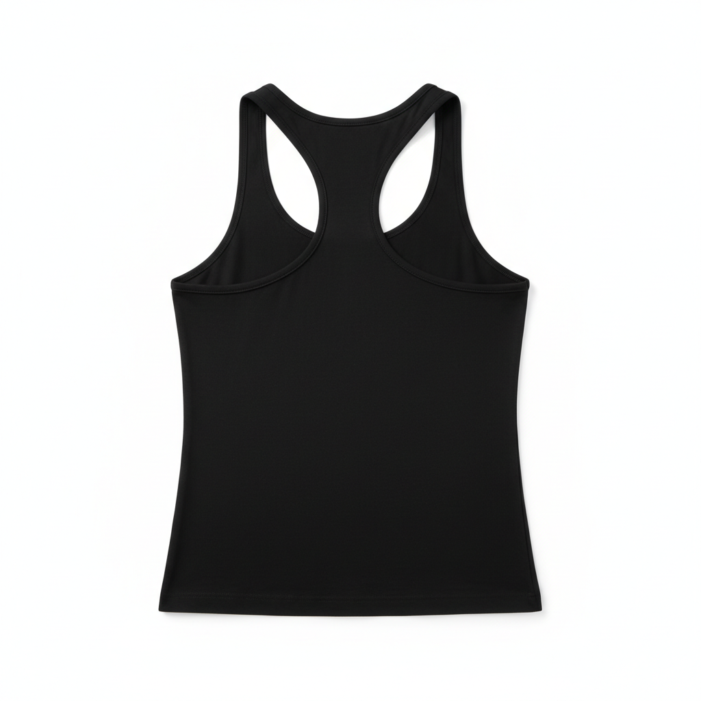 Blank back of The Loft Group black tank top